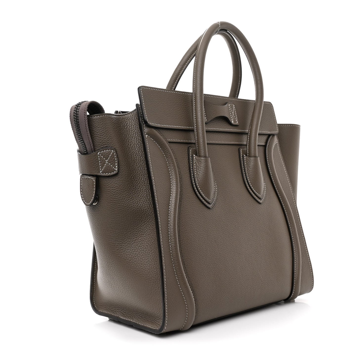Drummed Calfskin Micro Luggage Souris