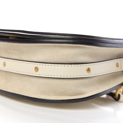 Chloe Calfskin Suede Small Nile Bracelet Bag Off White 7 of 8
