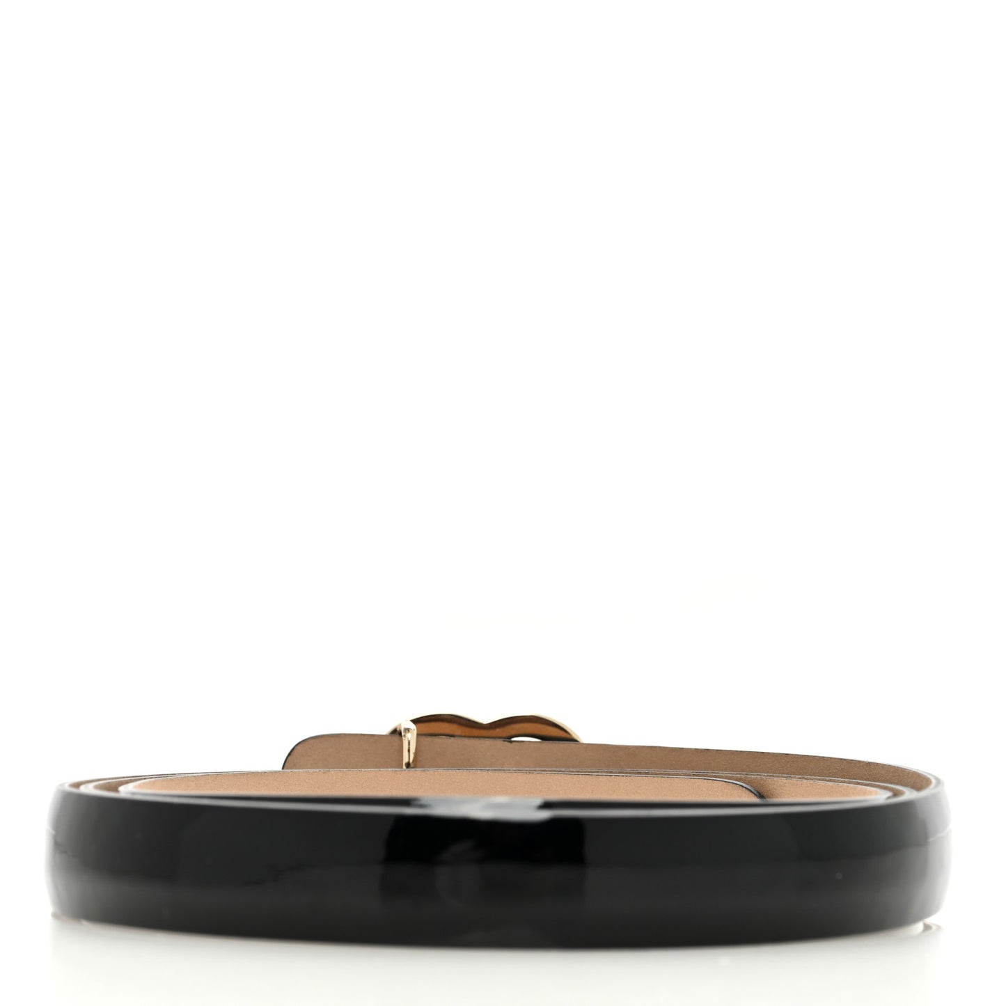 Patent CC Logo Skinny Belt 90 36 Black