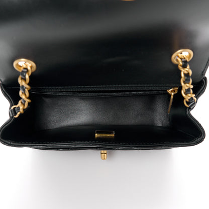 Chanel Shiny Lambskin Quilted Mini Maxi CC Flap Black 5 of 13