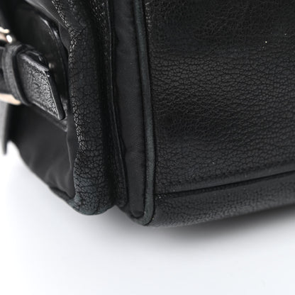 Prada Tessuto Nylon Calfskin Shoulder Bag Black 13 of 15
