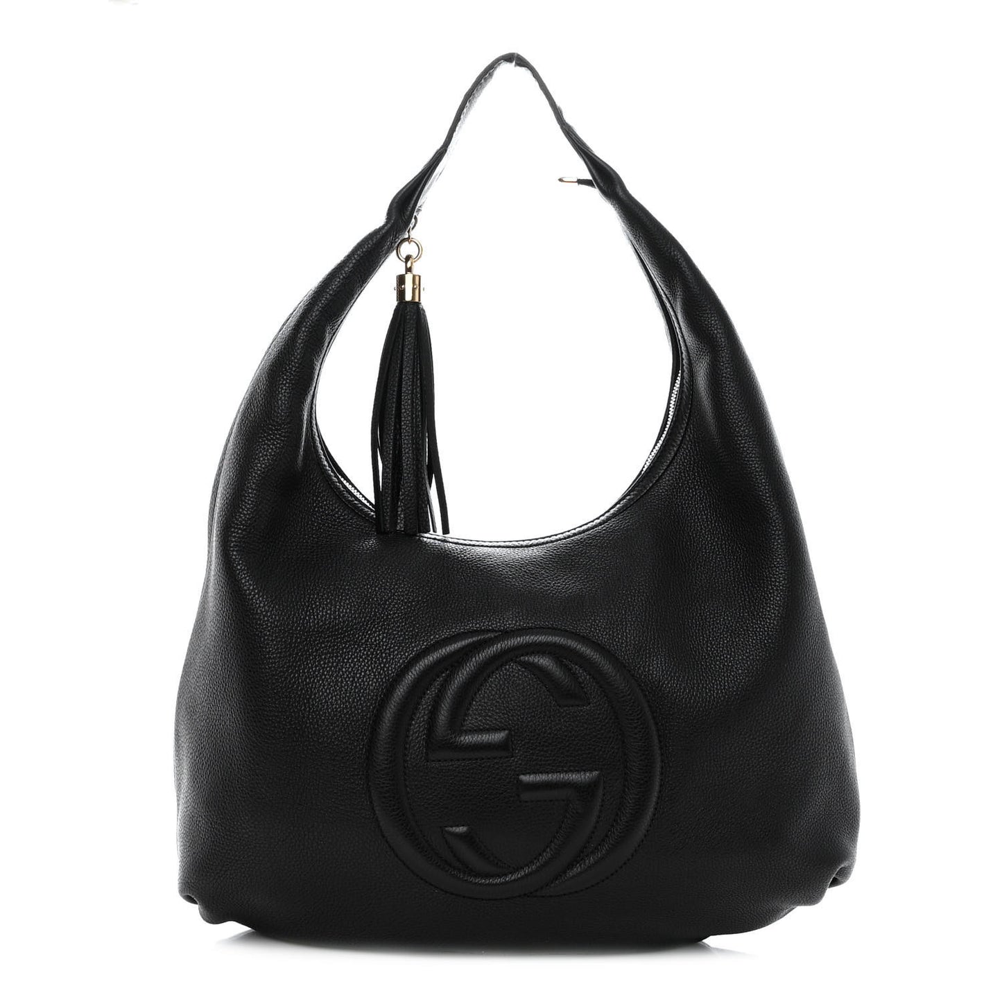 Pebbled Calfskin Soho Hobo Black