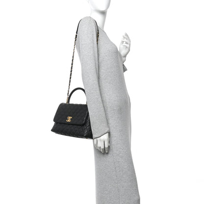 Chanel Caviar Quilted Small Coco Handle Flap Black 2 of 11