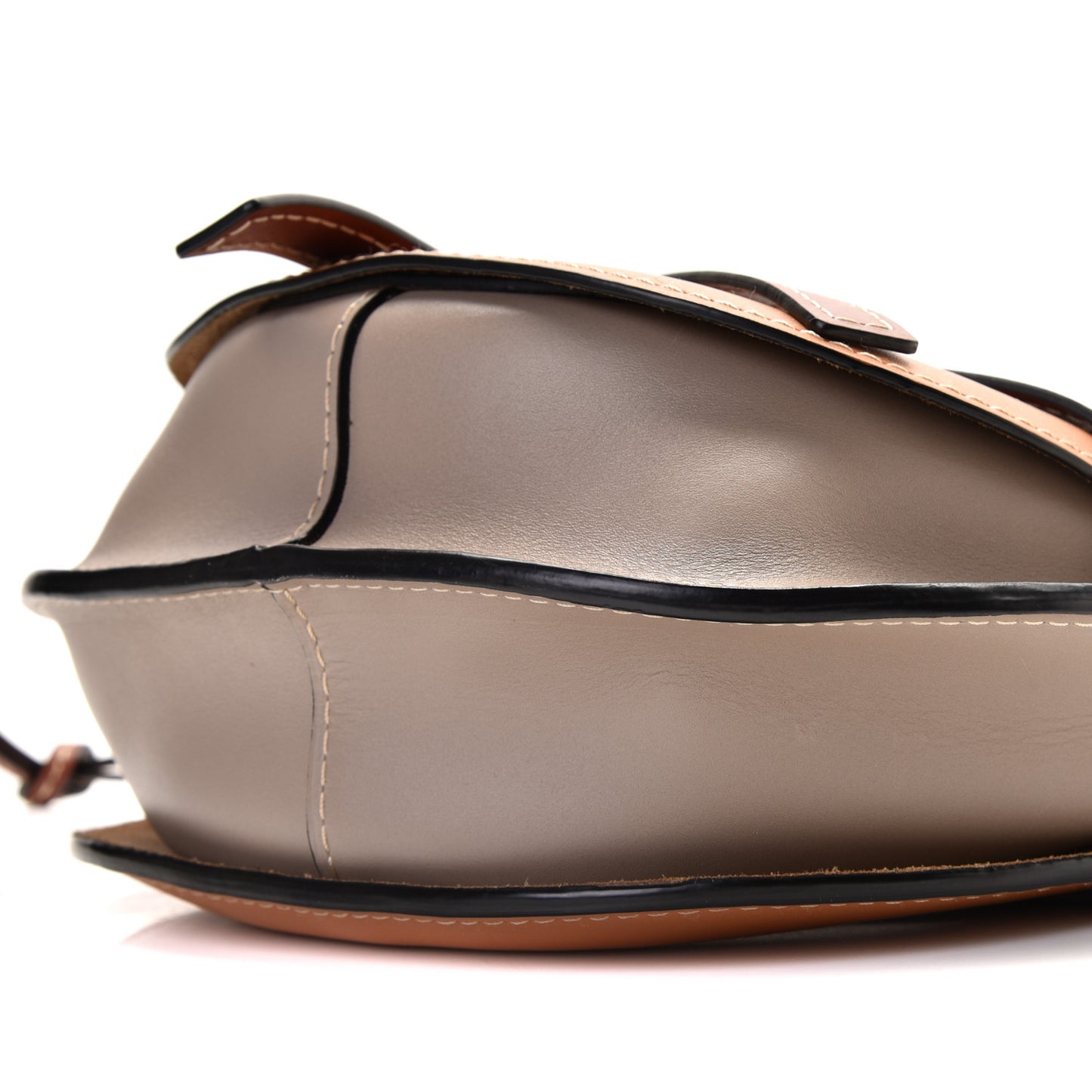 Grained Calfskin Small Gate Crossbody Bag Caramel