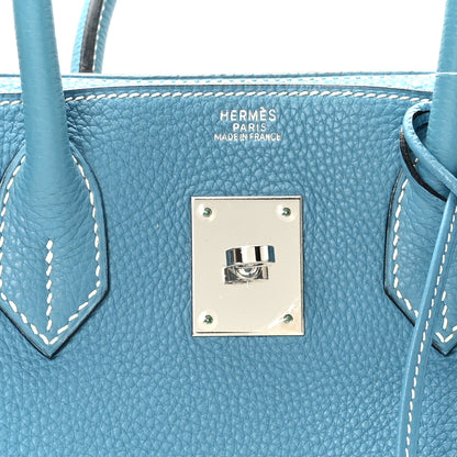 Hermes Taurillon Clemence Birkin 30 Blue Jean 7 of 11