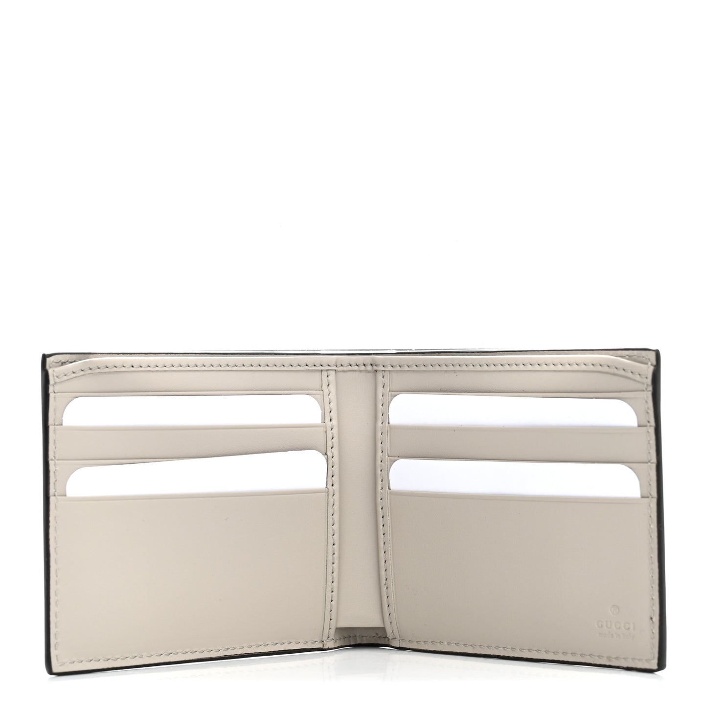Guccissima Mirror Effect Bi-Fold Wallet Moon Silver Sphinx