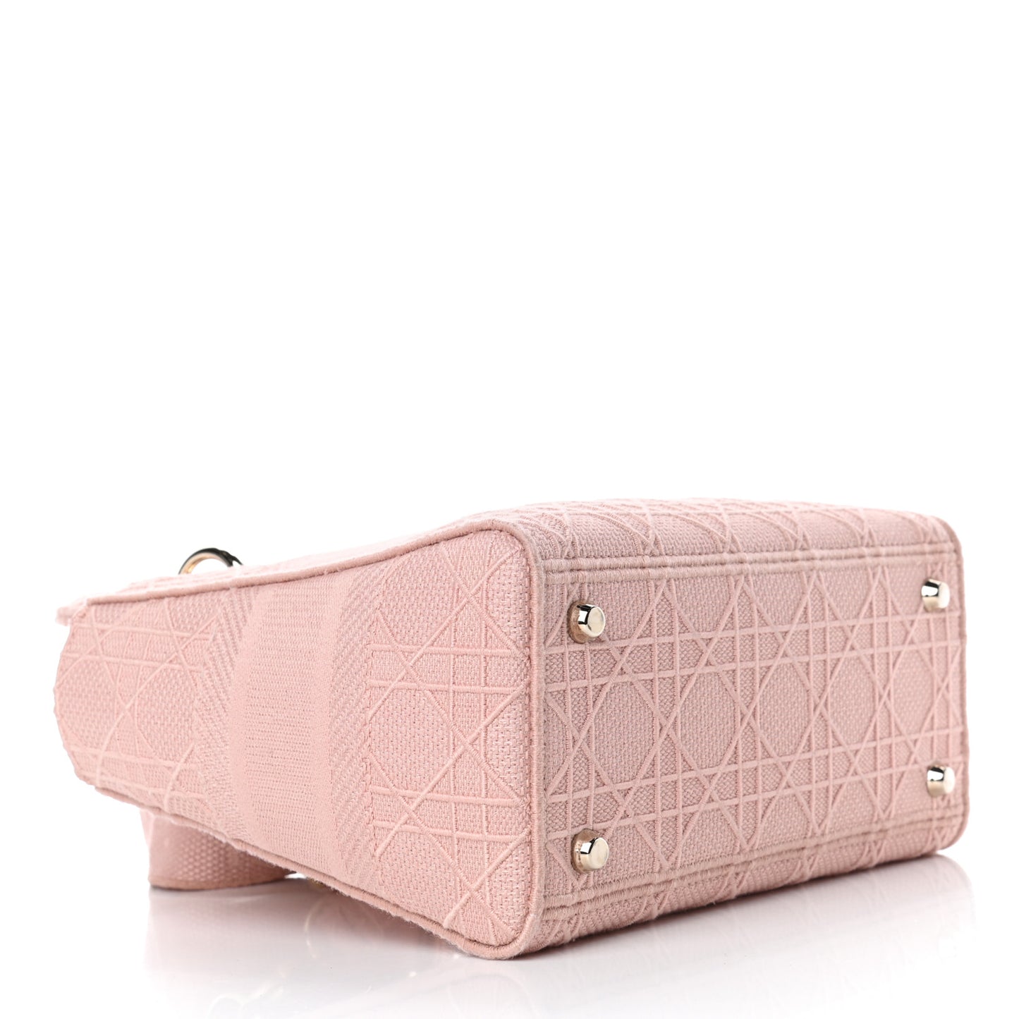Canvas Embroidered Cannage Medium Lady D-Lite Pink