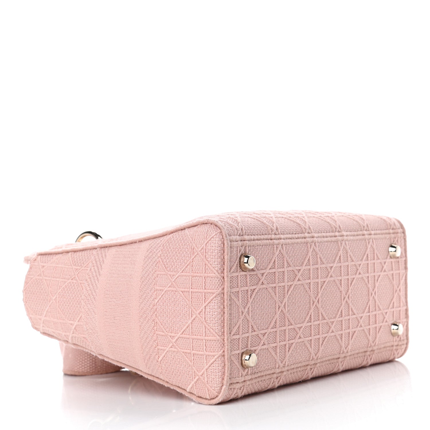 Christian Dior Canvas Embroidered Cannage Medium Lady D-Lite Pink 3 of 4