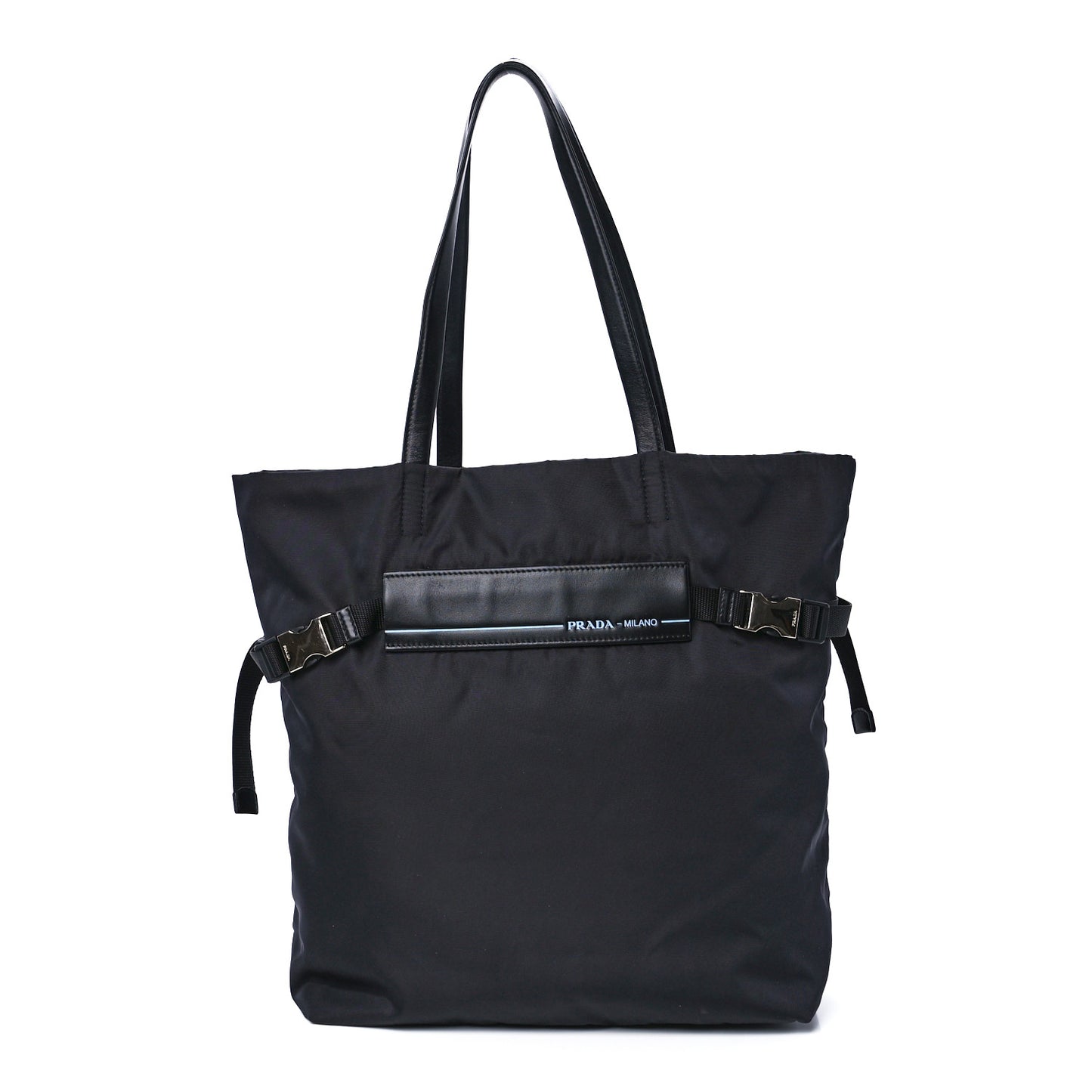 Tessuto Soft Calf Nylon Tote Black
