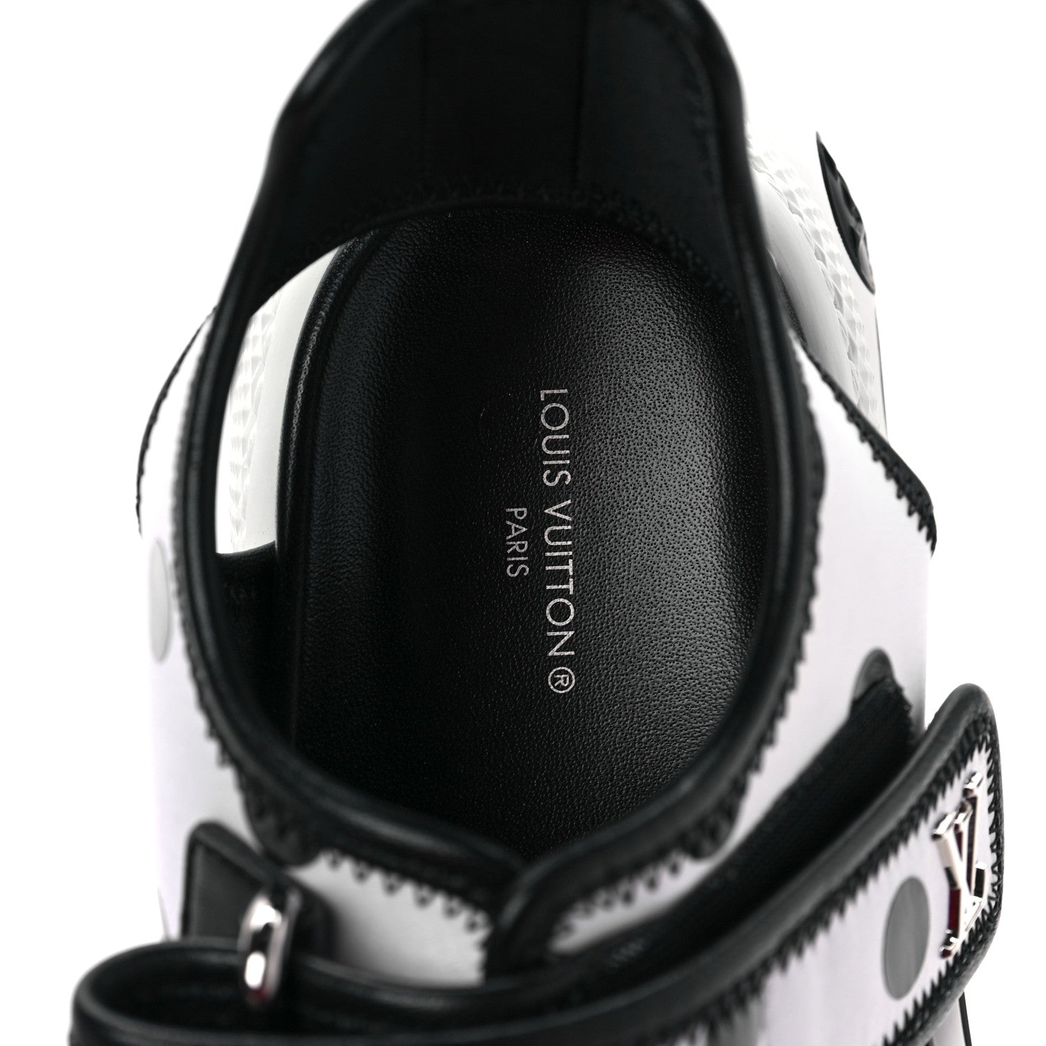 Louis Vuitton Satin Printed Polka Dot LV Archlight Sandal 40 Black White 7 of 7