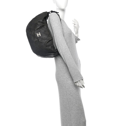 Chanel Caviar Stitched Outdoor Ligne Hobo Black 2 of 10