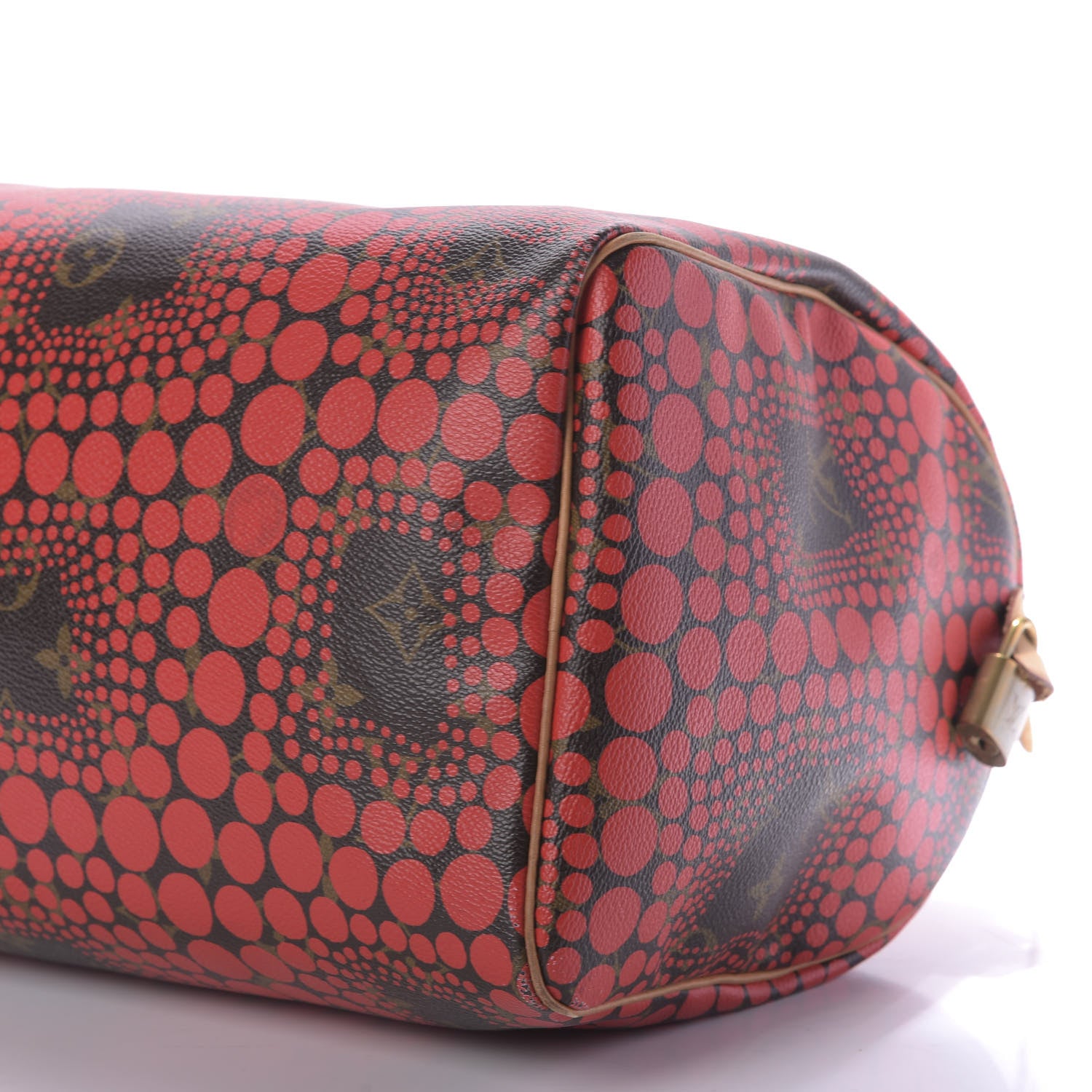 Louis Vuitton Monogram Kusama Town Speedy 30 Red 7 of 9