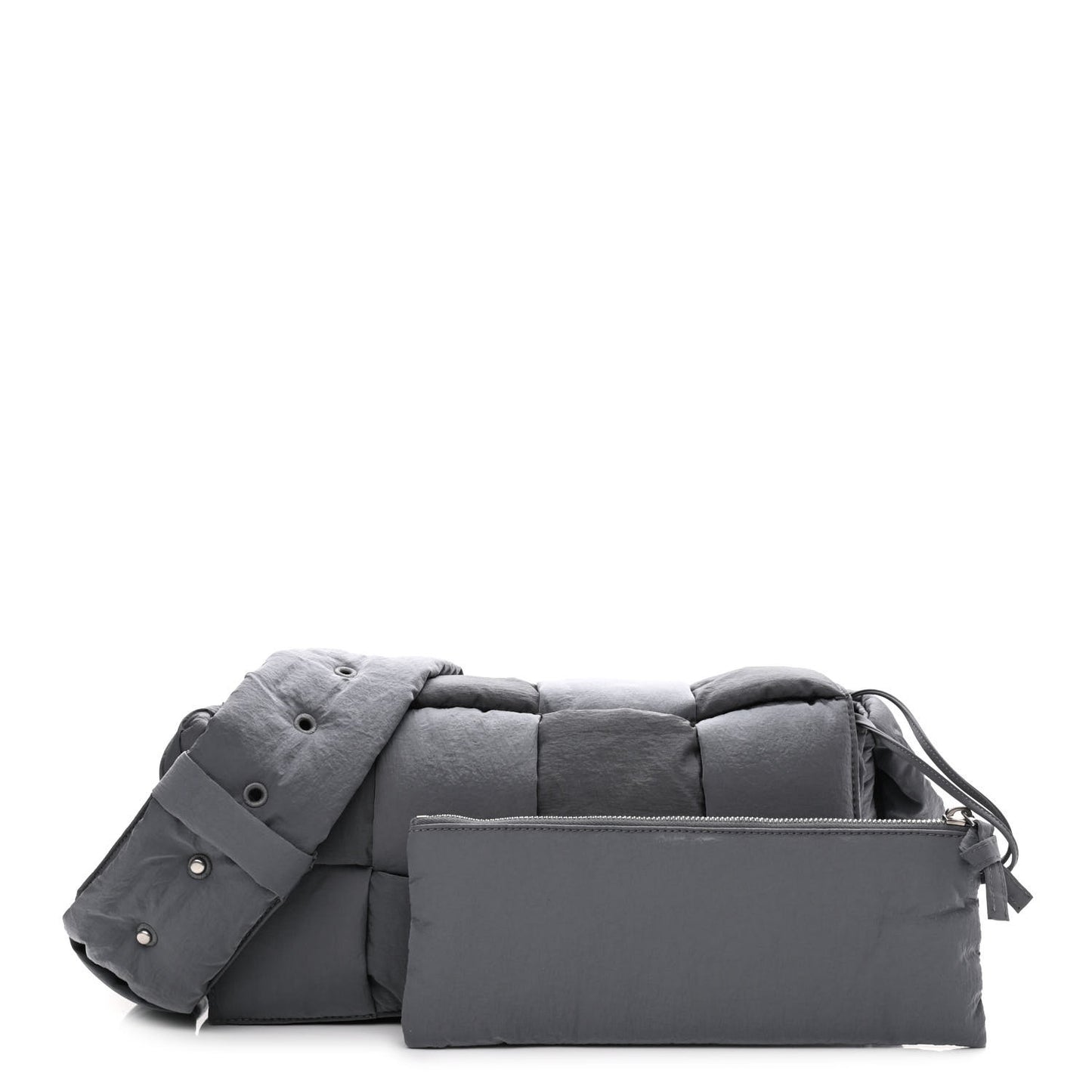Nylon Intrecciato Padded Tech Cassette Bag Thunder