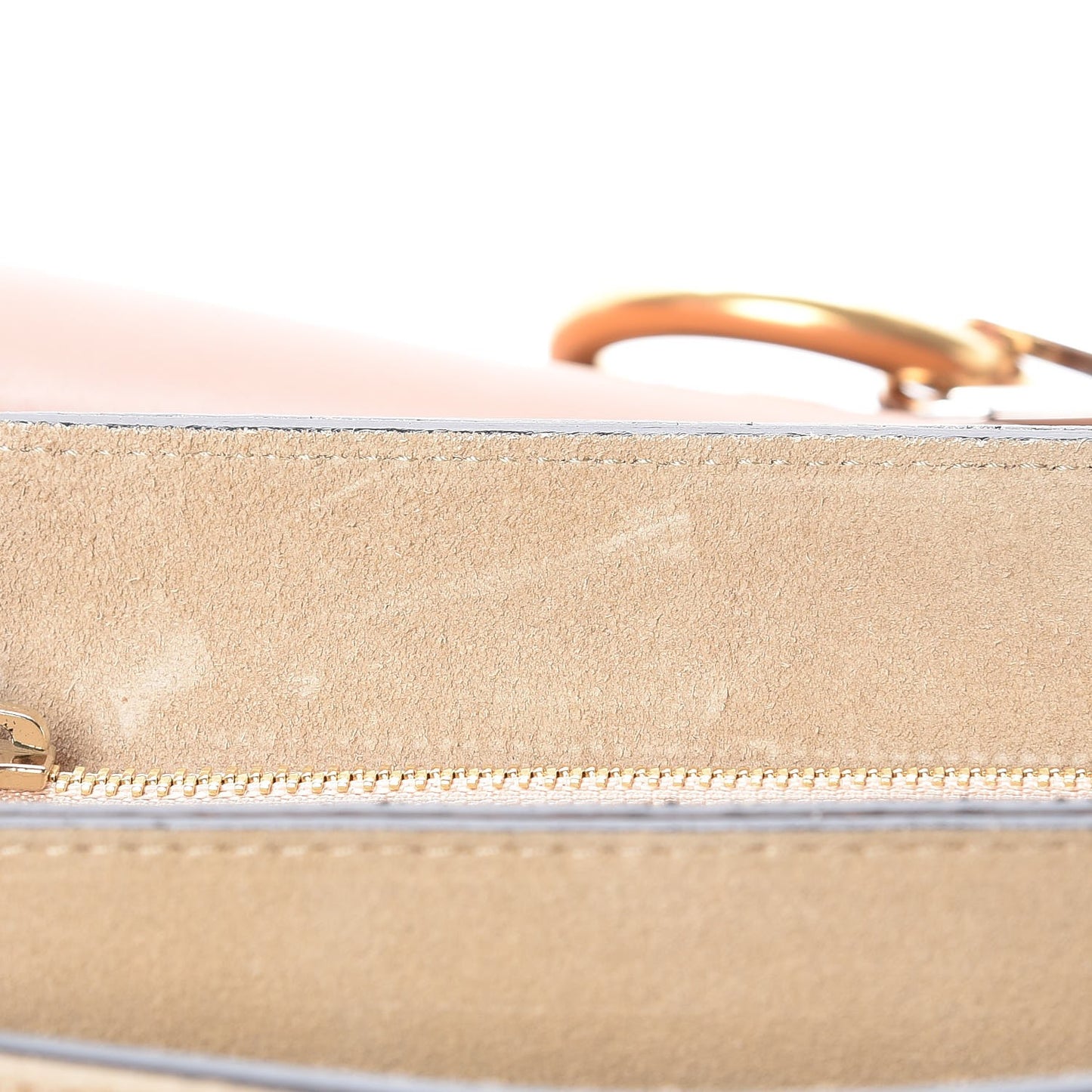 Suede Striped Patchwork Medium Faye Shoulder Bag Caramel