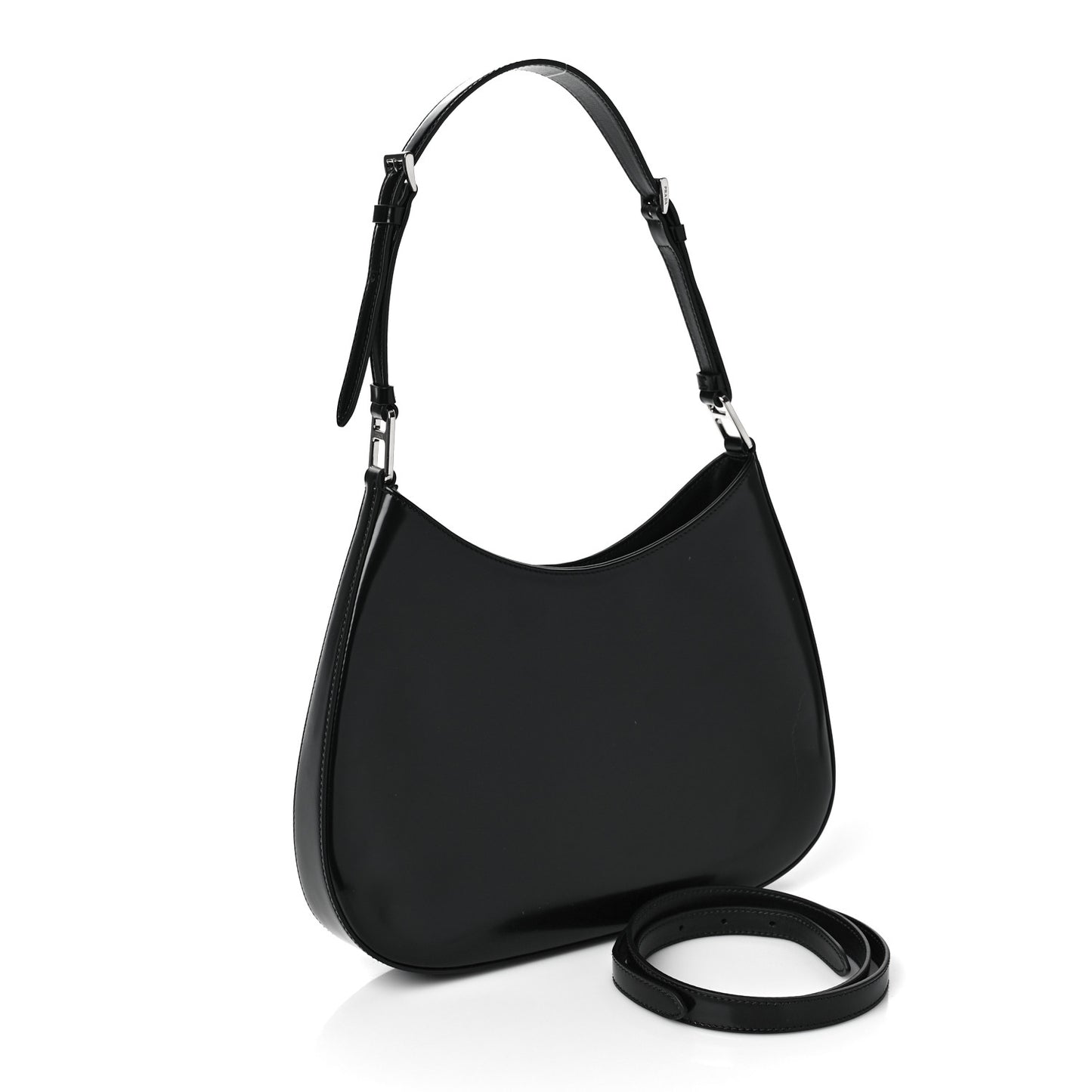 Spazzolato Cleo Adjustable Strap Shoulder Bag Black
