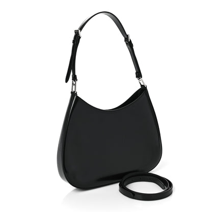Prada Spazzolato Cleo Adjustable Strap Shoulder Bag Black 4 of 9