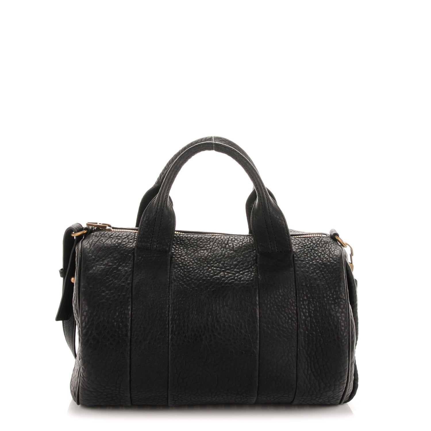 Alexander Wang Pebbled Lambskin Rocco Black Antique Brass Hardware 1 of 6