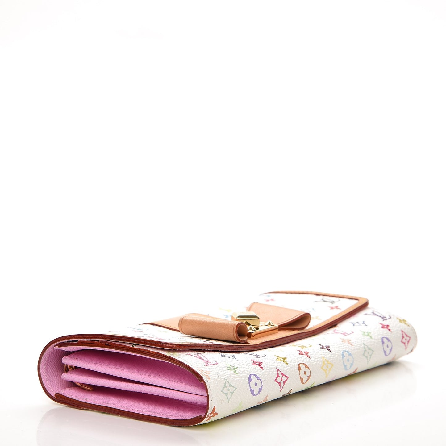 Monogram Multicolor Sarah Noeud Wallet White Litchi