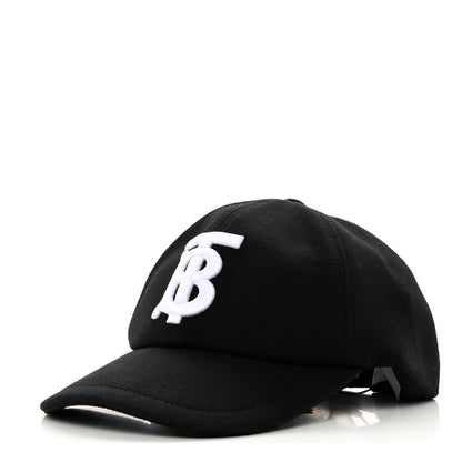 Burberry Cotton Twil TB Monogram Baseball Hat M Black 1 of 10