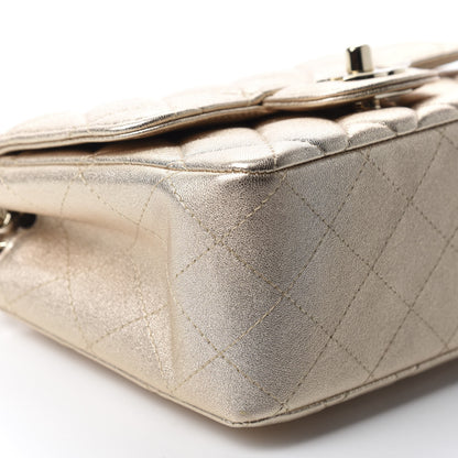 Chanel Metallic Lambskin Quilted Mini Square Flap Gold 6 of 10