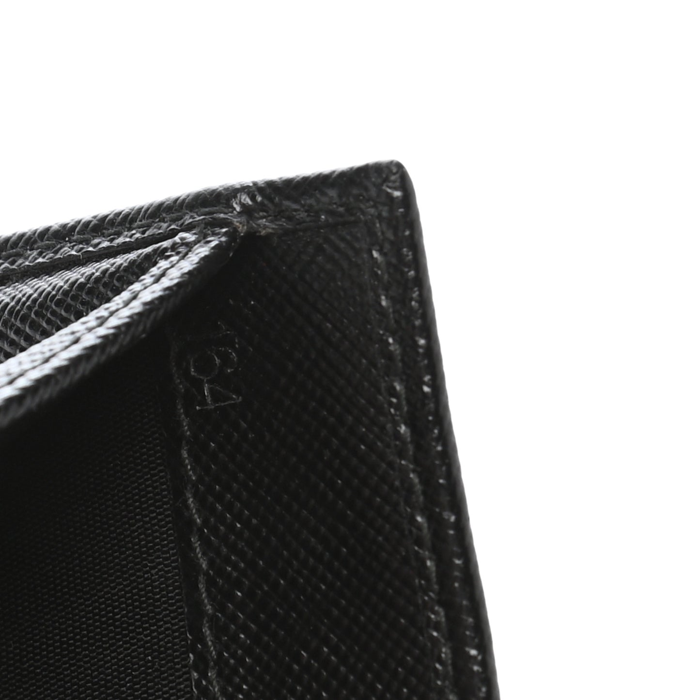 Saffiano Metal Tri-Fold Wallet Black