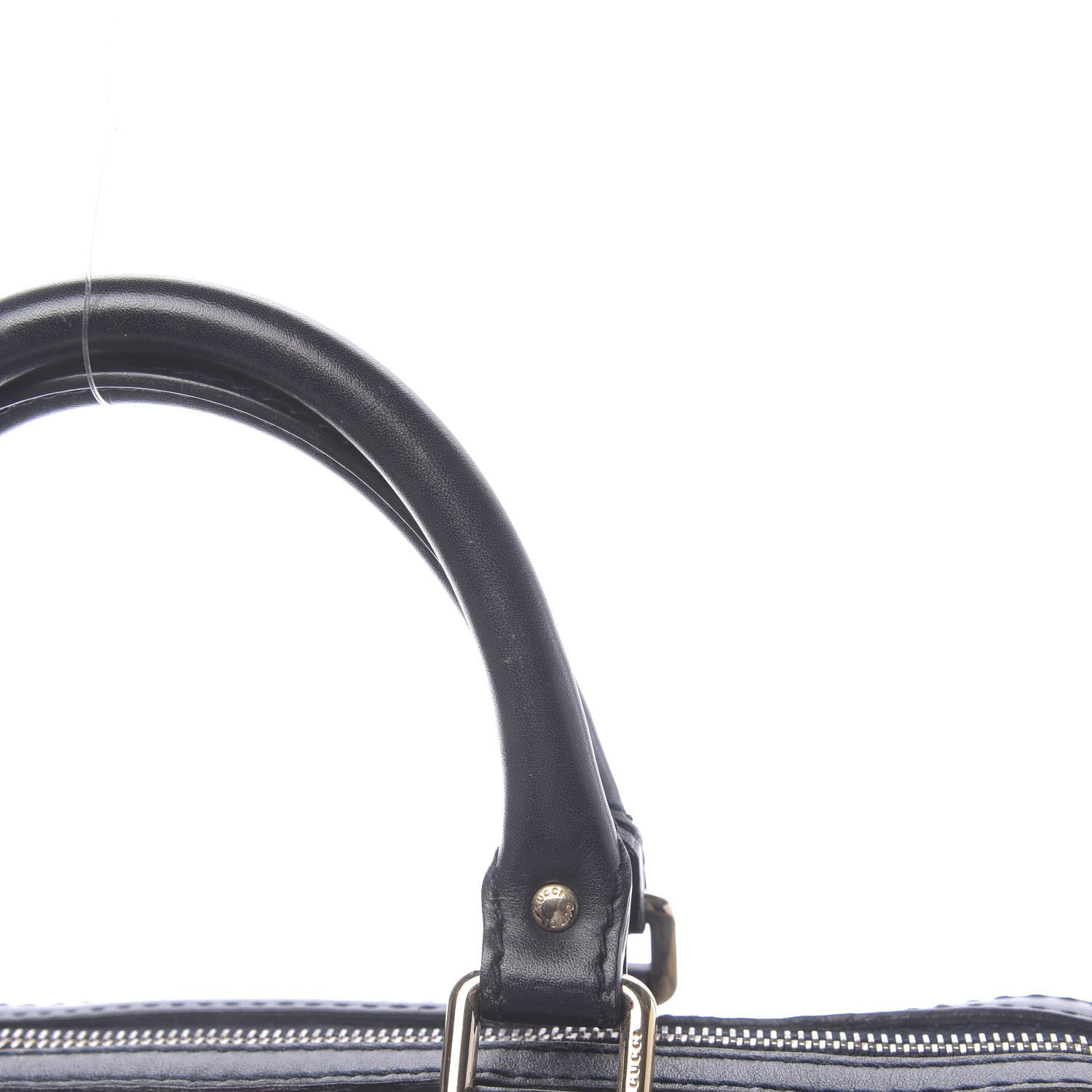 Gucci Monogram Selleria Calfskin Vintage Web Medium Boston Beige Blue 18 of 20
