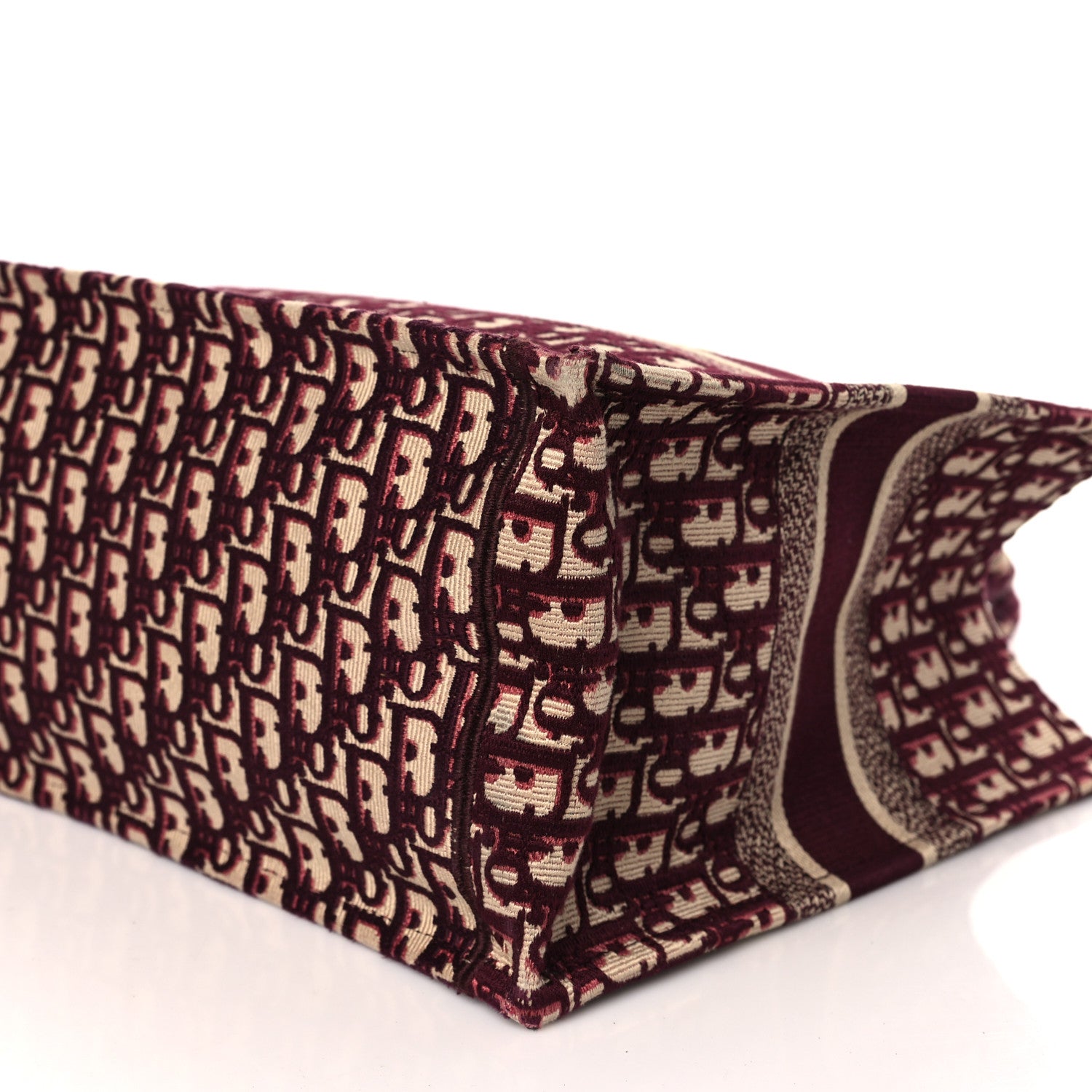 Christian Dior Oblique Medium Book Tote Burgundy Multicolor 9 of 9