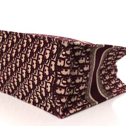 Christian Dior Oblique Medium Book Tote Burgundy Multicolor 9 of 9