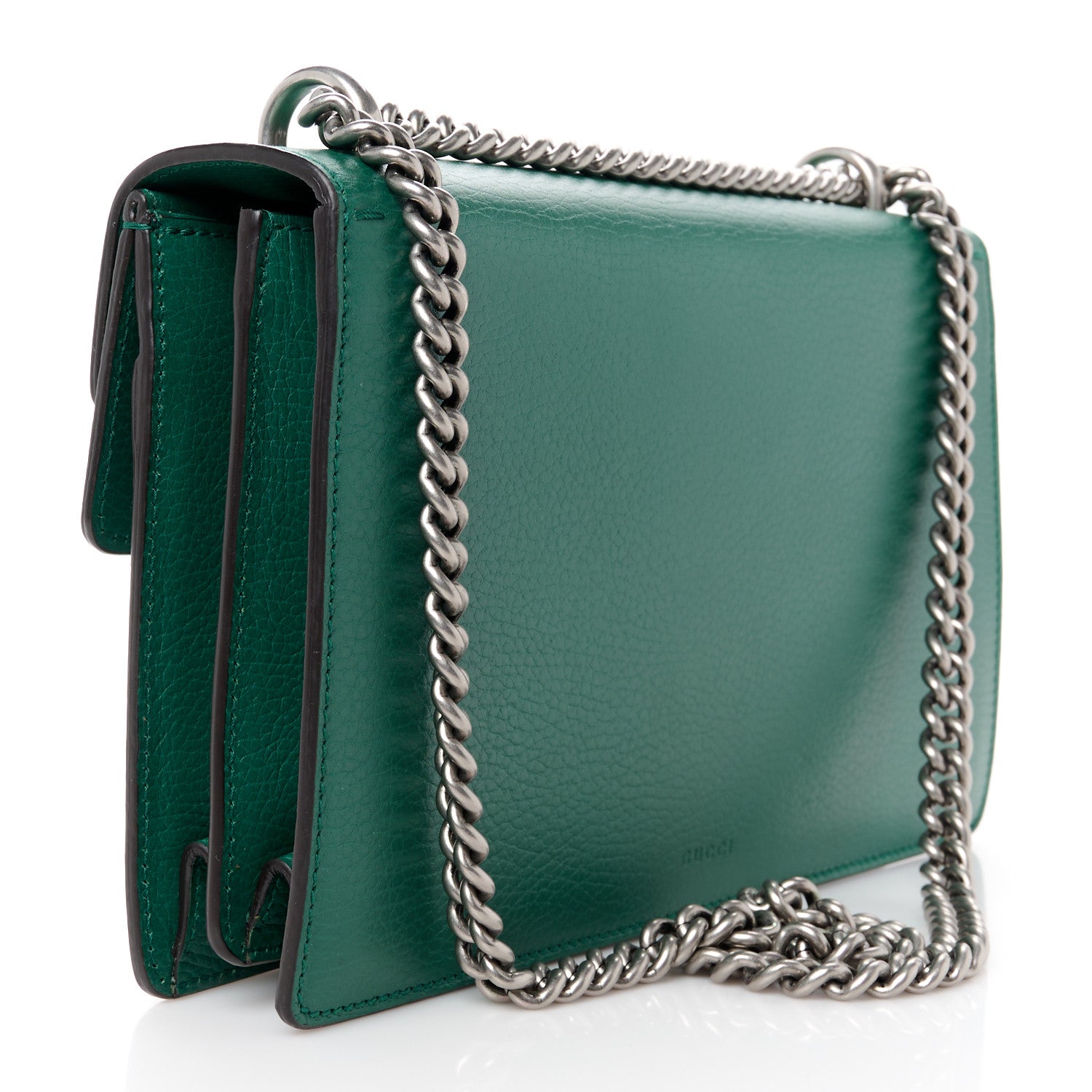 Gucci Pebbled Calfskin Small Dionysus Shoulder Bag Emerald 3 of 12
