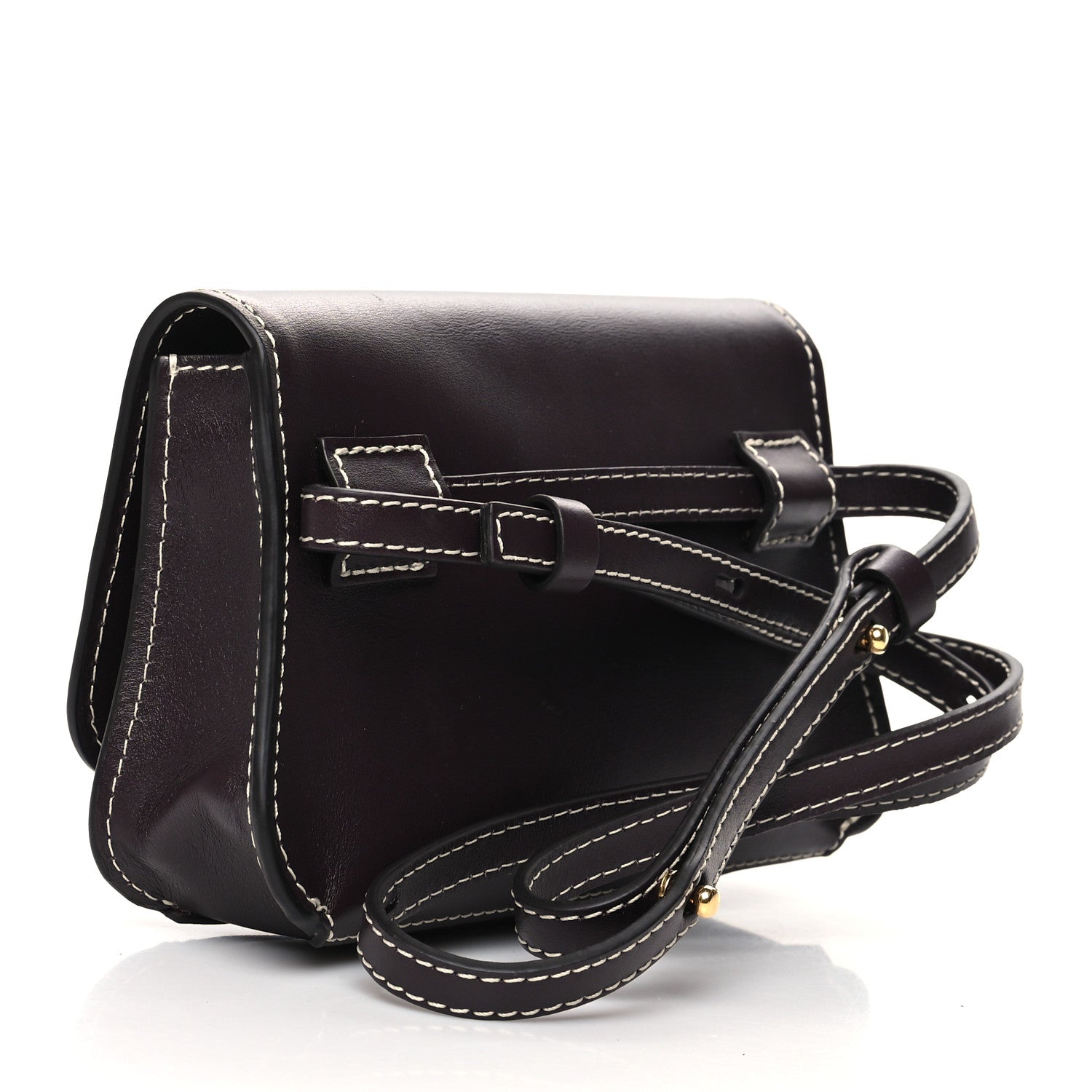Chloe Shiny Calfskin Marcie Convertible Belt Bag Black Raisin 3 of 10