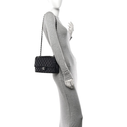 Chanel Caviar Quilted Medium Double Flap Navy 2 of 12