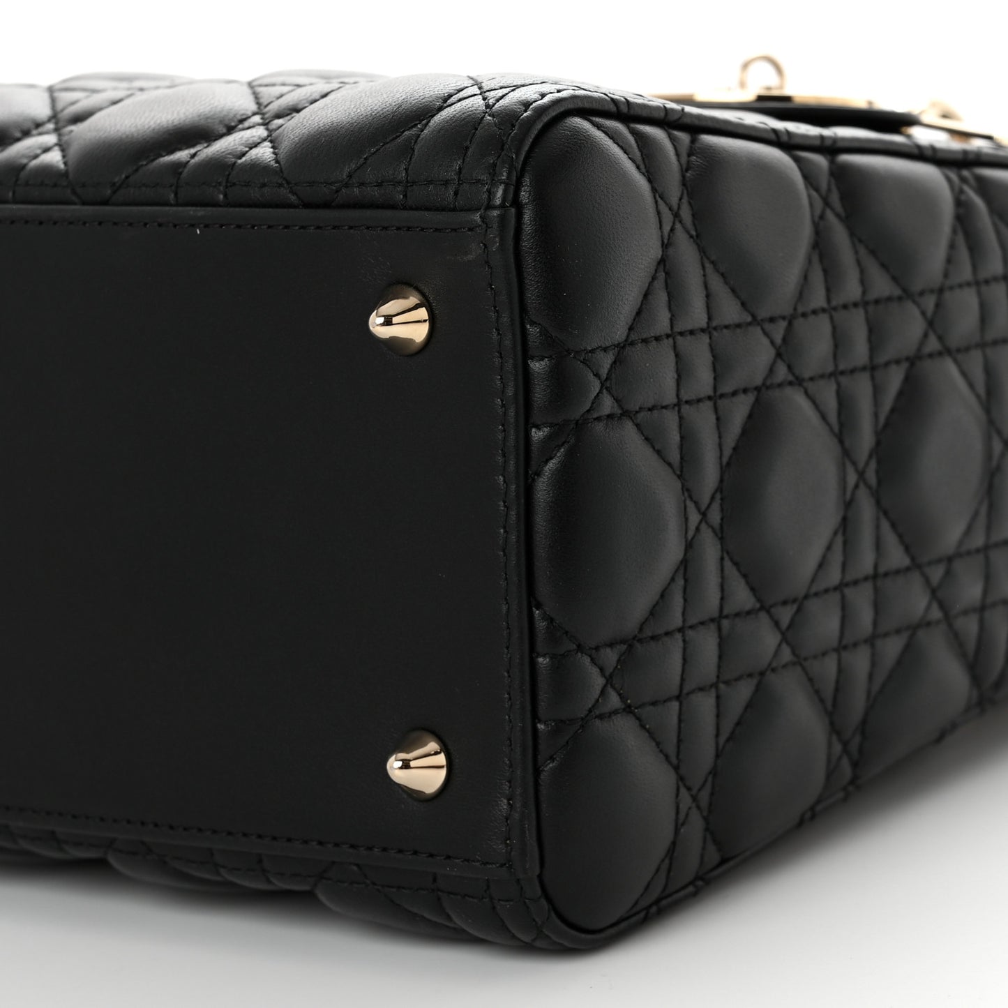 Lambskin Cannage Medium Lady Dior Black