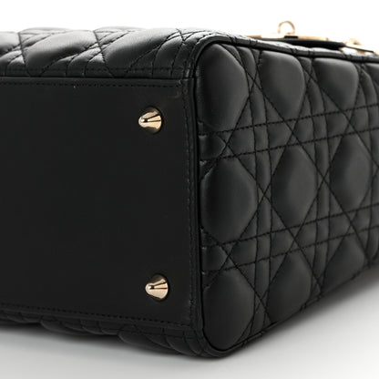 Christian Dior Lambskin Cannage Medium Lady Dior Black 10 of 10