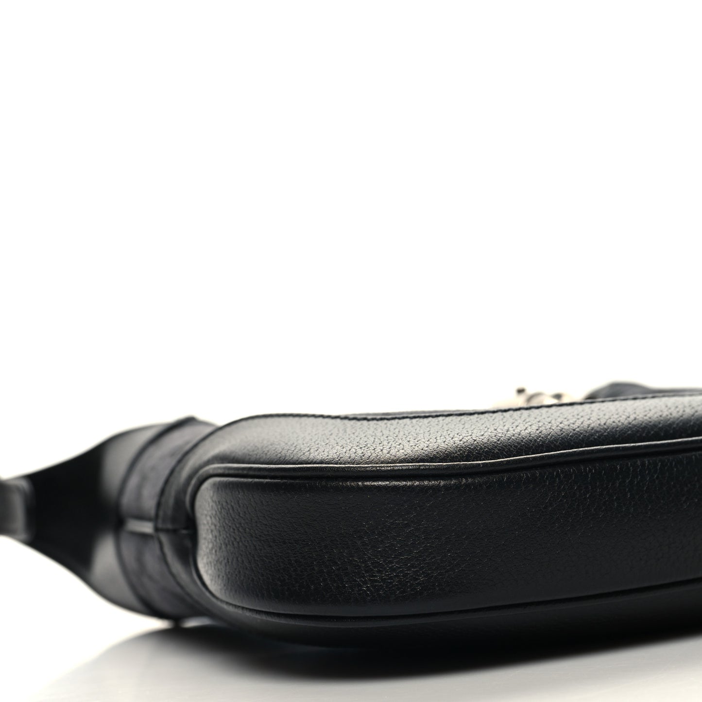 X BALENCIAGA BB Monogram Calfskin Web Small Jackie 1961 Hobo Black