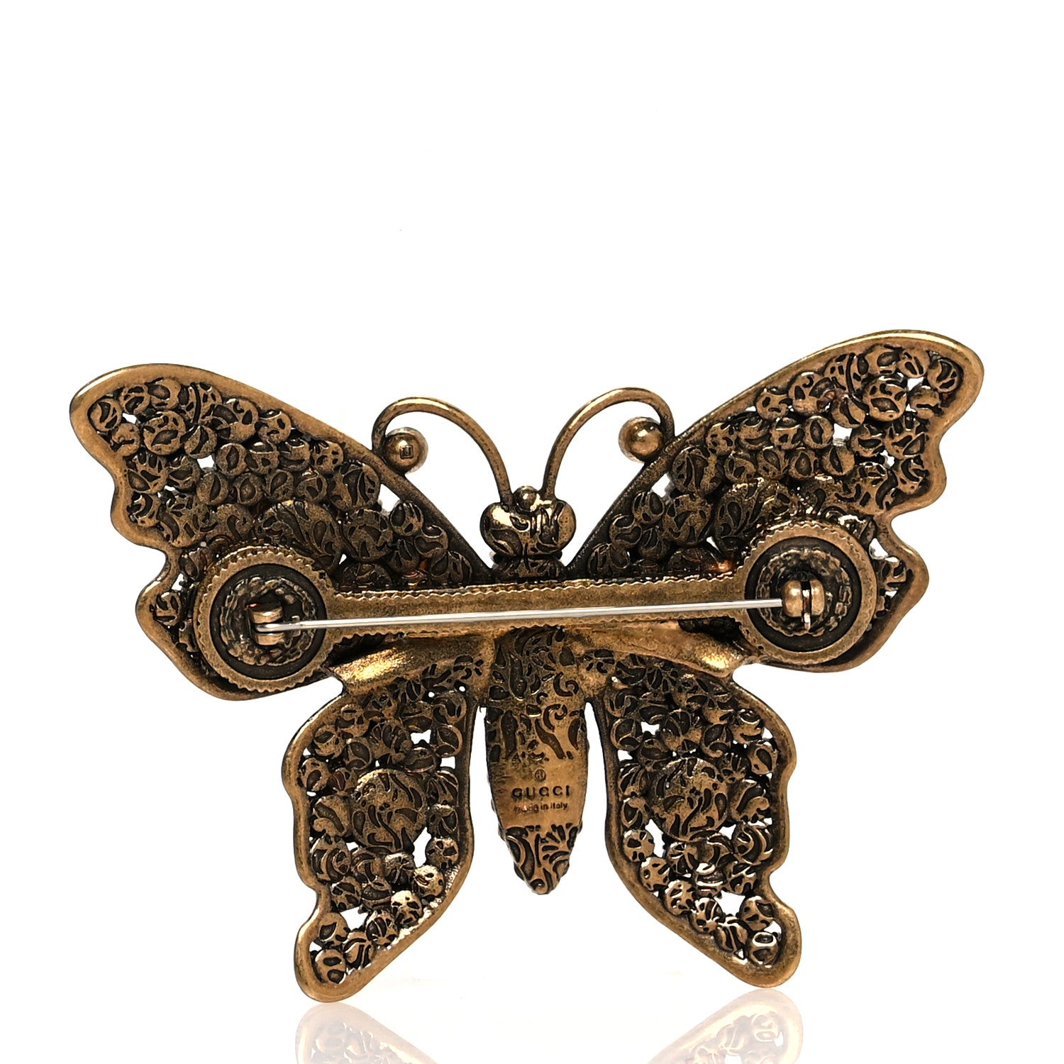 Gucci Crystal Butterfly Brooch Multicolor 3 of 4