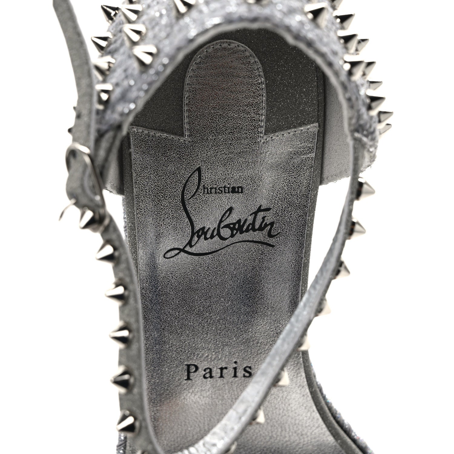 Christian Louboutin Vacchetta Laminato Madmonica 60 Platform Sandals 41 Silver 7 of 9