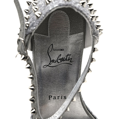 Christian Louboutin Vacchetta Laminato Madmonica 60 Platform Sandals 41 Silver 7 of 9