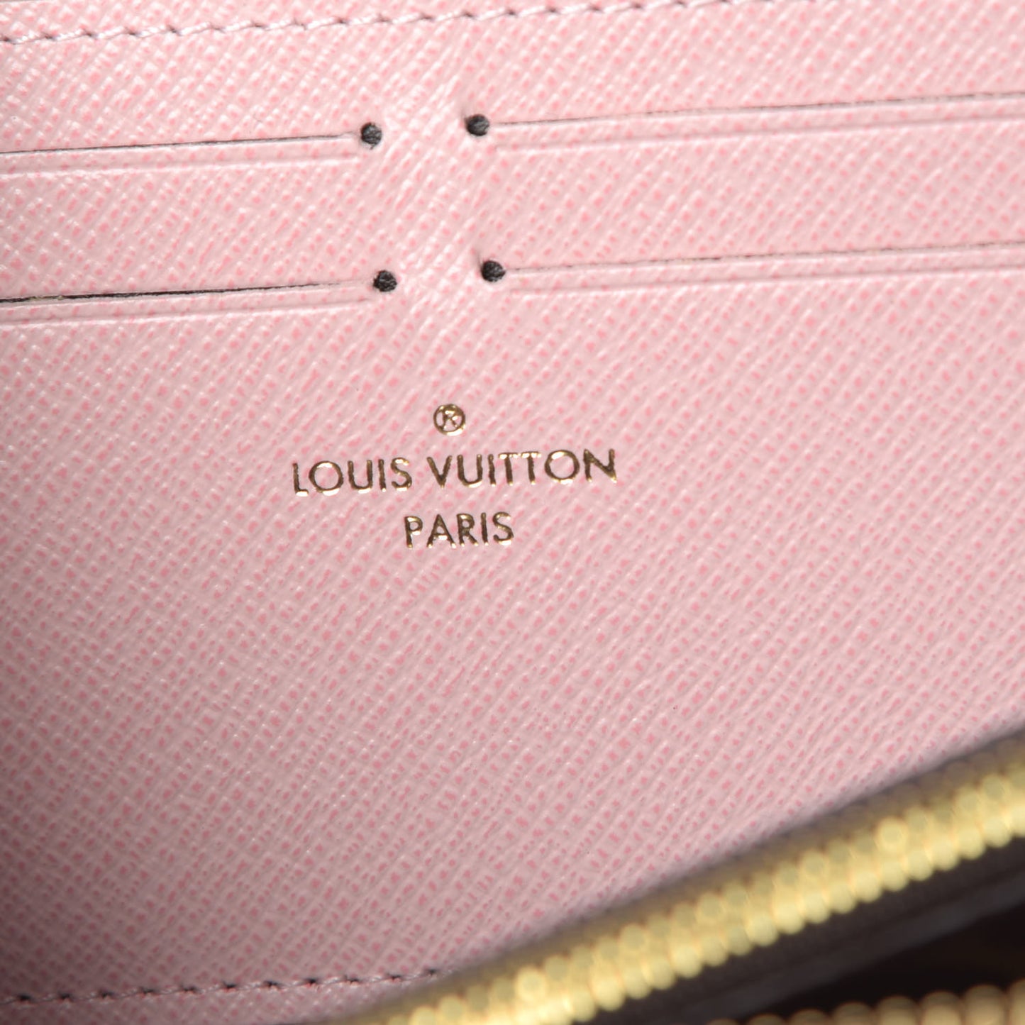 Monogram Clemence Wallet Rose Ballerine