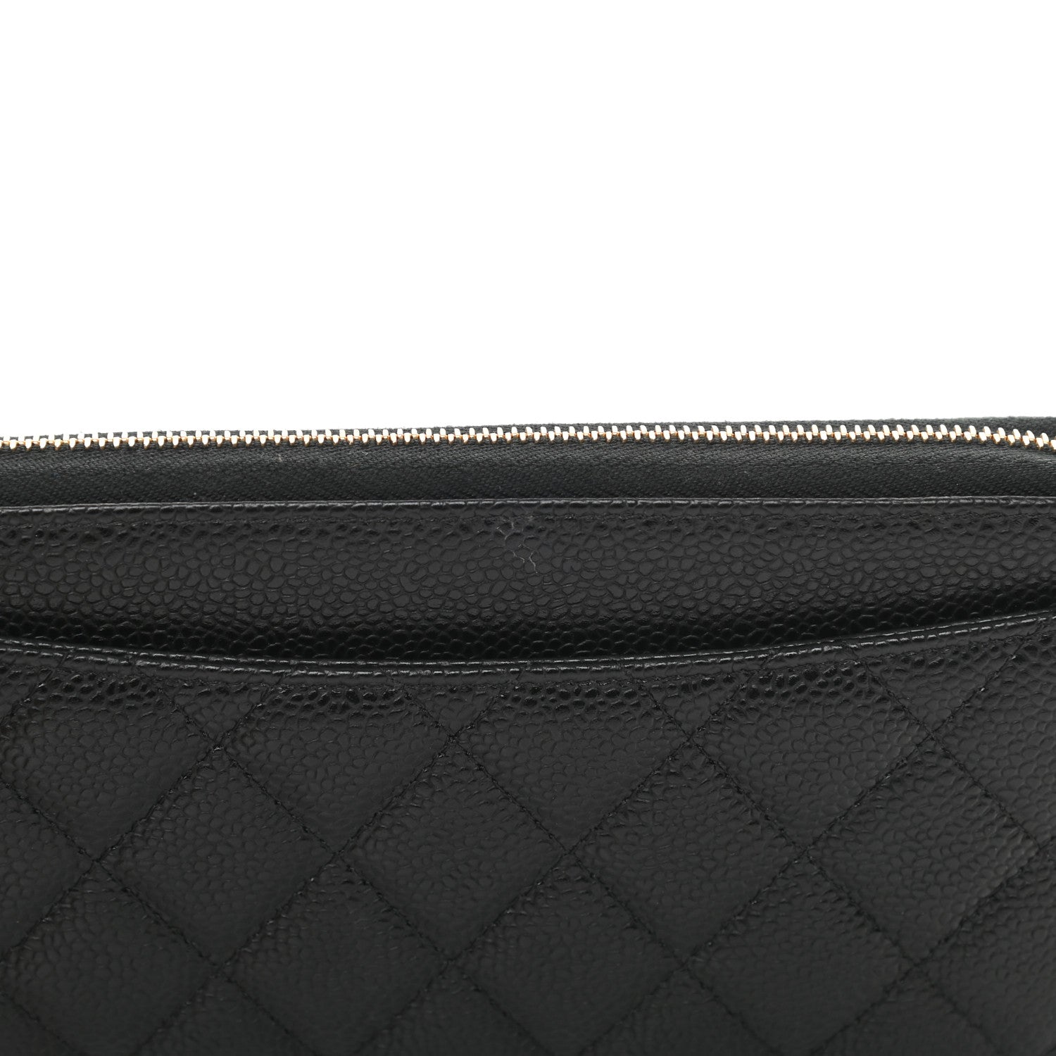 Chanel Caviar Quilted Large Gusset Zip Around Wallet Black 9 of 11