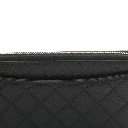 Chanel Caviar Quilted Large Gusset Zip Around Wallet Black 9 of 11