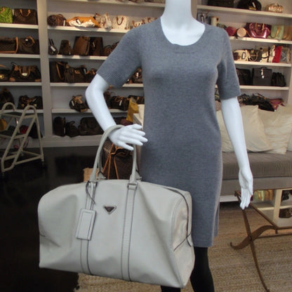 Prada Saffiano Viaggio Travel Bag Ivory 2 of 11