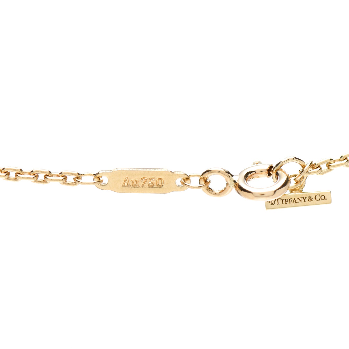 18K Yellow Gold Diamond Medium T Smile Pendant Necklace