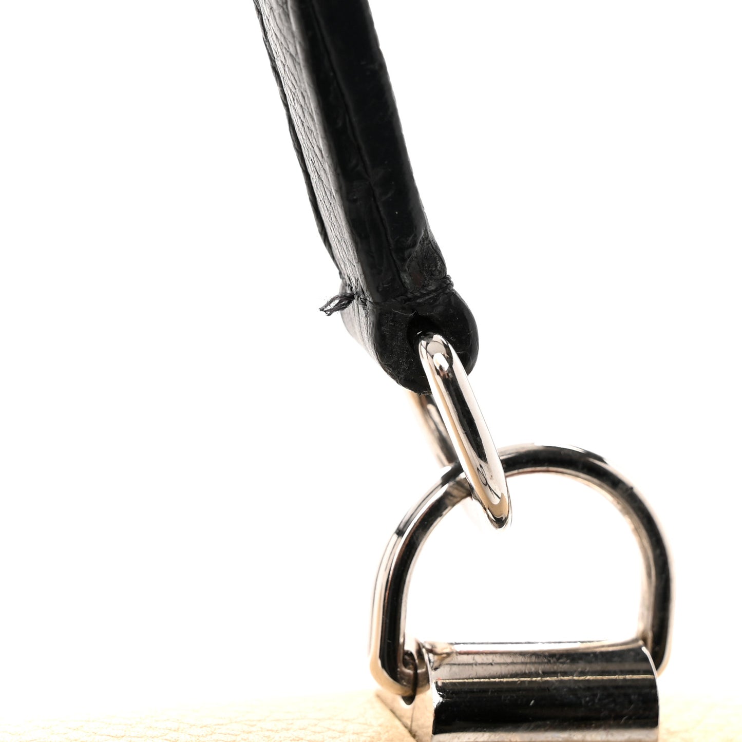 Soft Calfskin Lockme II Top Handle Vanille Black