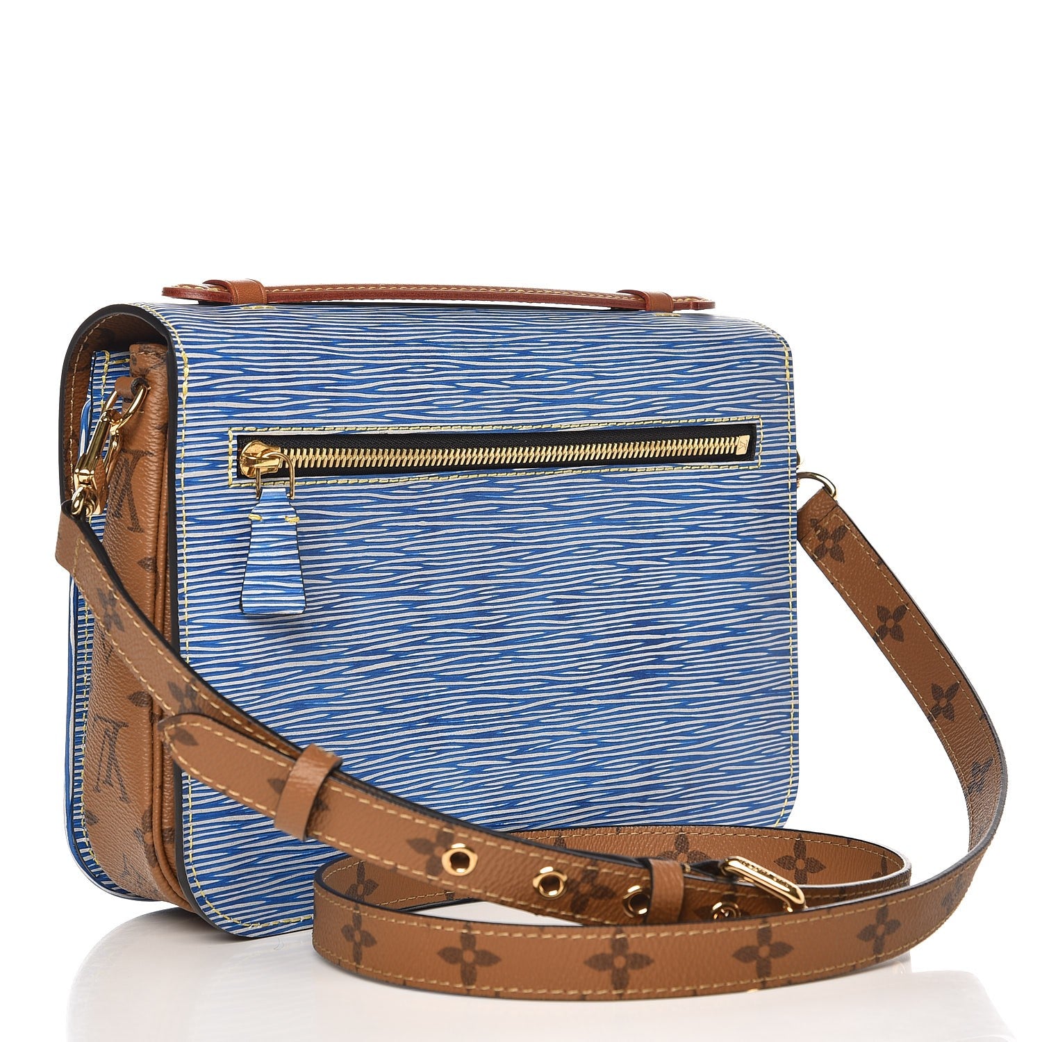 Louis Vuitton Epi Reverse Monogram Pochette Metis Denim Light 3 of 7
