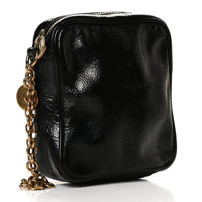 Saint Laurent Textured Patent Monogram Mini Wristlet Black 3 of 12