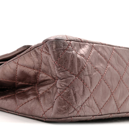 Chanel Metallic Aged Calfskin Quilted 2.55 Reissue 226 Flap Rose Fonce 9 of 16