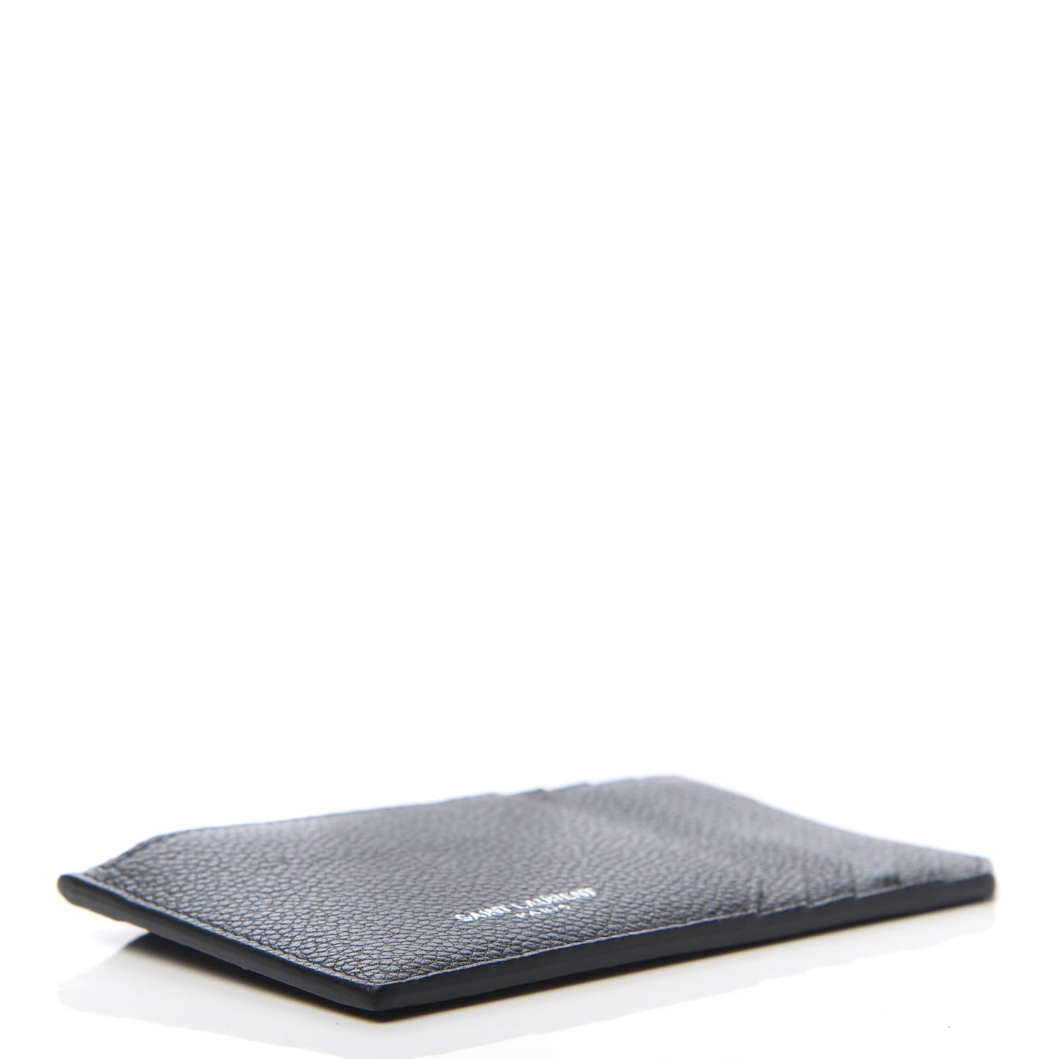 Saint Laurent Grained Calfskin 5 Fragments Zip Pouch Card Holder Black 4 of 7