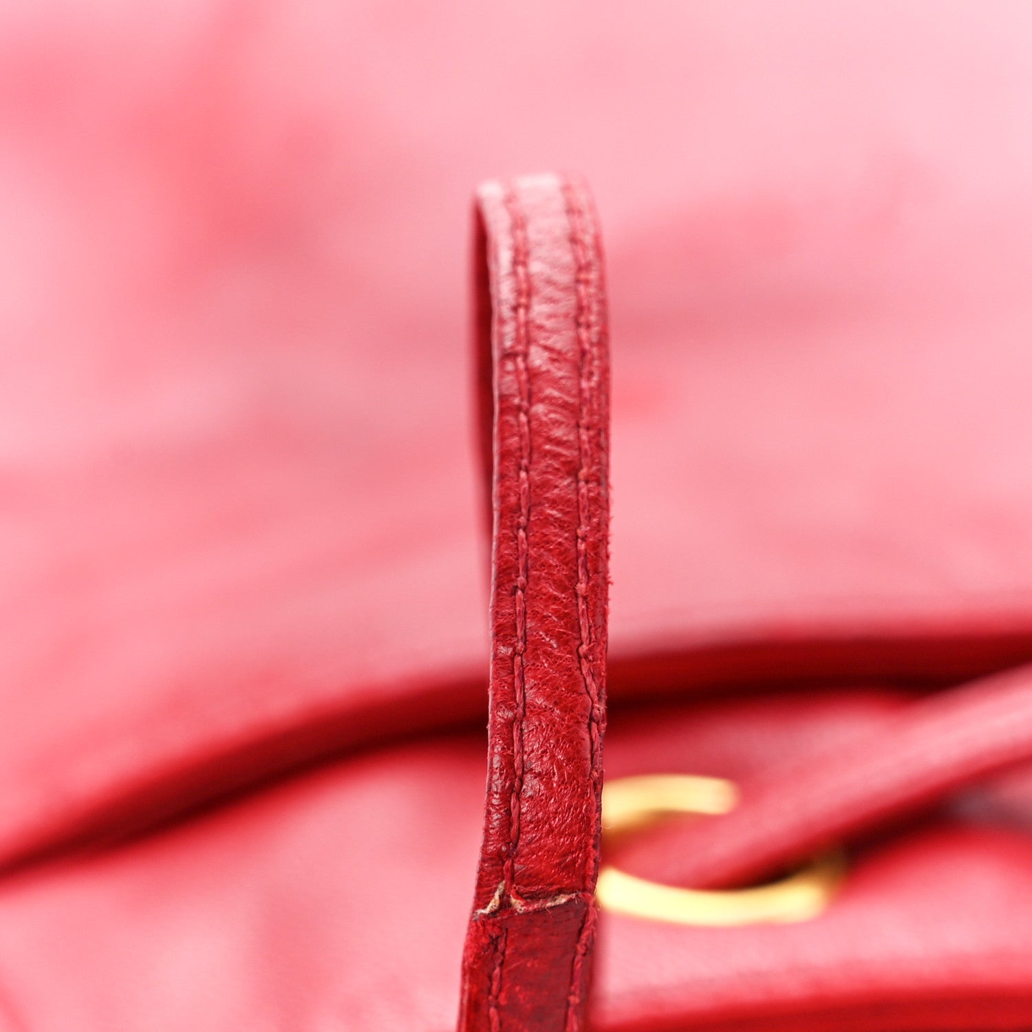 Chanel Lambskin CC Drawstring Bucket Bag Red 15 of 16