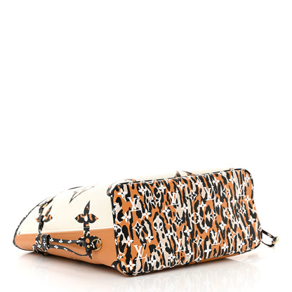 Louis Vuitton Monogram Giant Jungle Neverfull MM Ivory 4 of 12