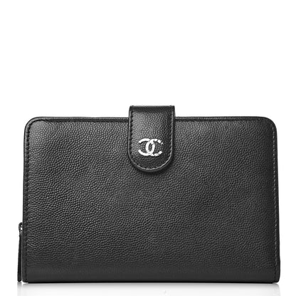 Chanel Caviar Sevruga Zip Pocket Wallet Black 1 of 9